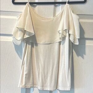 Elegant Off-Shoulder Cream Blouse